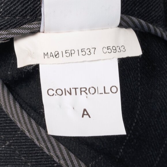 Brunello Cucinelli Grey Wool-Blend Pinstripe Knee-Detail Trousers - Picture 14 of 14